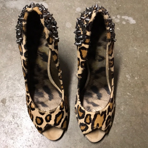 NWT Sam Edelman Larissa leopard print heels. - Picture 3 of 4